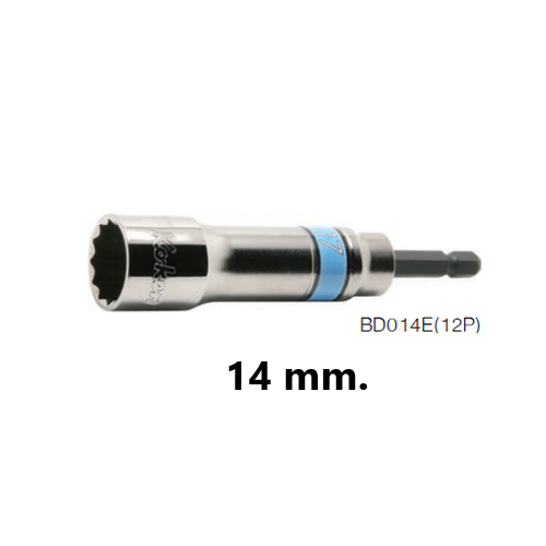 SKI - สกี จำหน่ายสินค้าหลากหลาย และคุณภาพดี | KOKEN BD014E-14 บ๊อกยาว 12P - 14mm. ใช้กับไขควงไฟฟ้าแกน 1/4นิ้ว